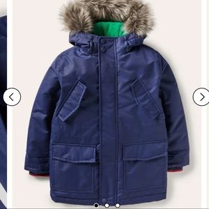 Mini Boden : Cosy Waterproof Parka - College Navy